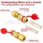 Quick coupling Ø8mm compression x Insert nozzle (Low Pressure)