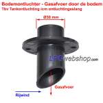 Plastic Bottom Vent for LPG Tank Gas discharge in combination with vent hose