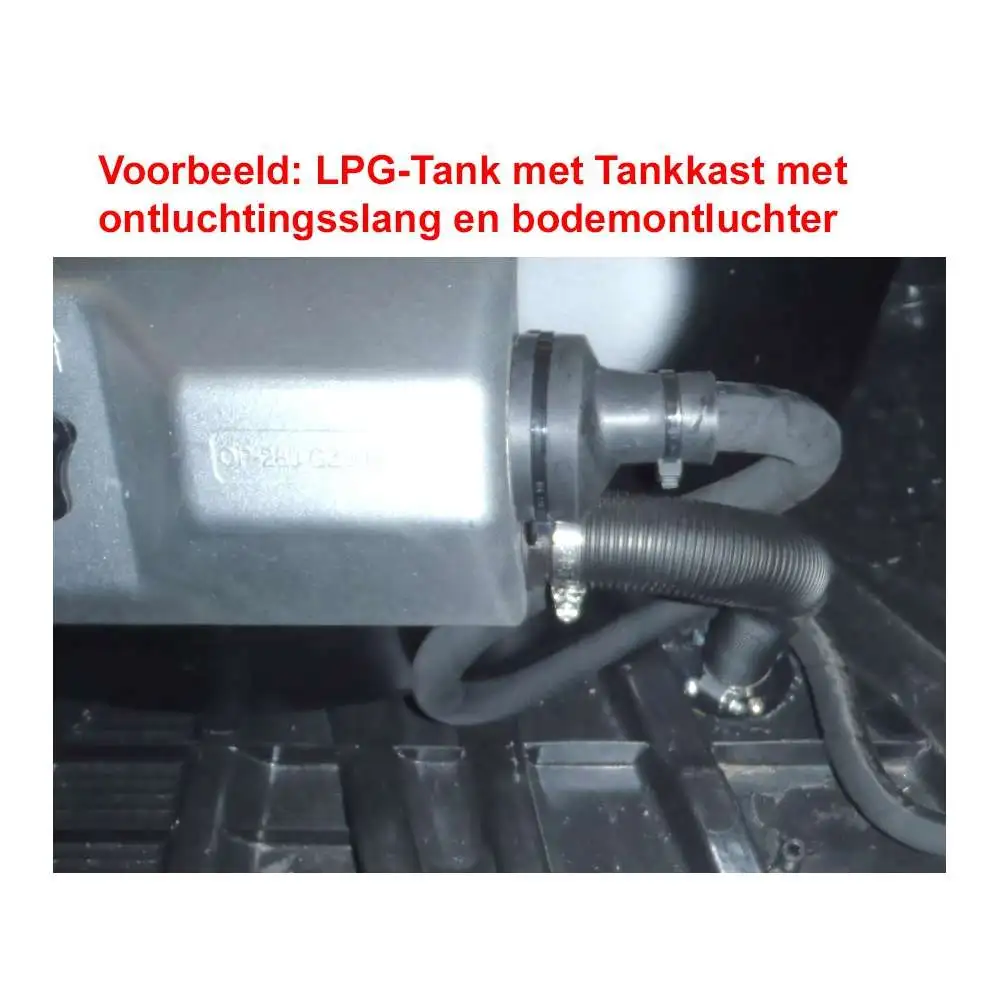 Kunststof Bodemontluchter tbv LPG-Tank Gasafvoer icm ontluchtingsslang Kunststof Bodemontluchter tbv LPG-Tank Gasafvoer icm ontluchtingsslang