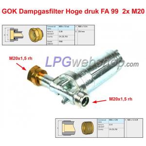 GOK Caramatic ConnectClean Dampgasfilter Hoge Druk Type FA 99 - M20x1.5