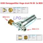 GOK Caramatic ConnectClean Filtro gas vapore ad alta pressione tipo FA 99 - M20x1,5