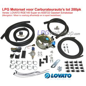 Set Motore Impianto GPL LOVATO RGE per Vetture a Carburatore (escluso miscelatore)