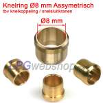 Compression Barrel Ø8 mm Asymmetrical for compression coupling