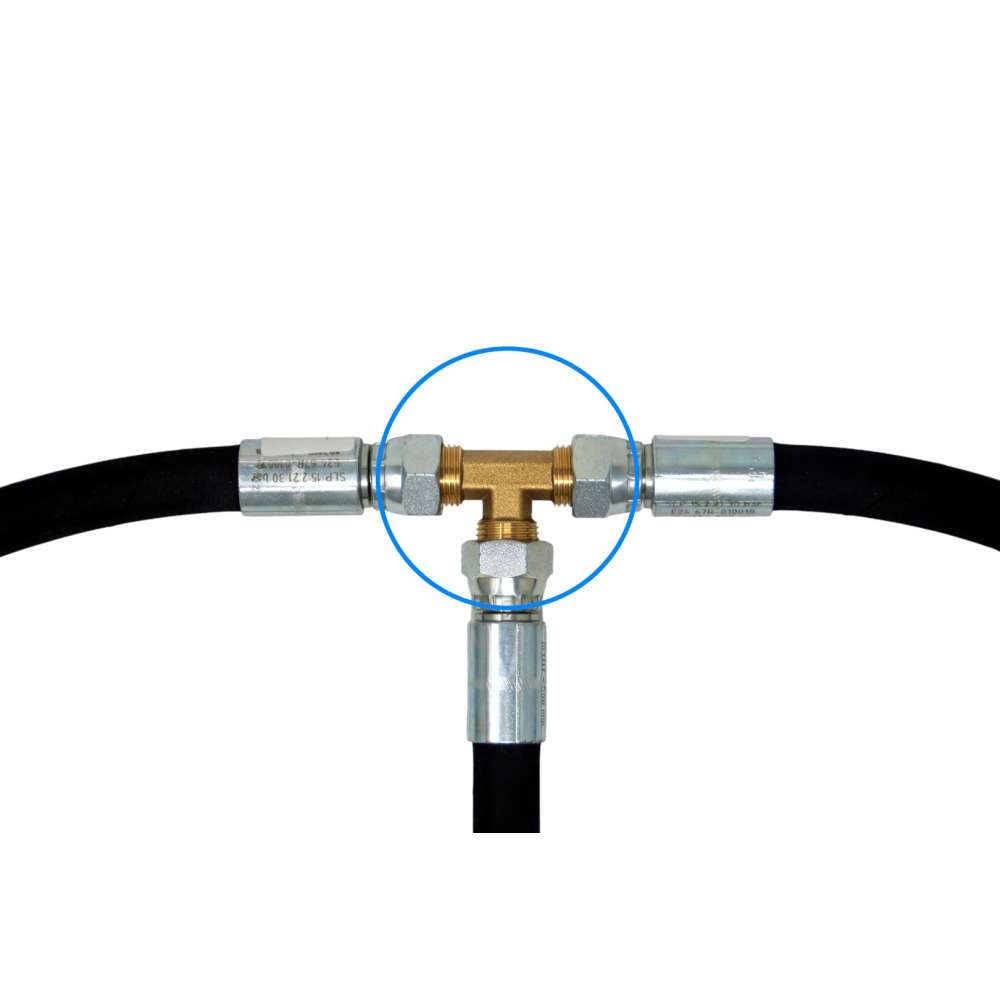 T-stuk 3x 1/2"UNF 3x Buitendraad tbv LPG-Vulslang T-stuk 3x 1/2"UNF 3x Buitendraad tbv LPG-Vulslang