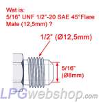 T-Piece 3x 1/2" UNF 3x External Thread for Filling Hose