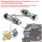 Verbindingsadapter tbv Prins VSI Verdamper (vanaf 11/2012) icm Valtek Type 07 gasafsluiter