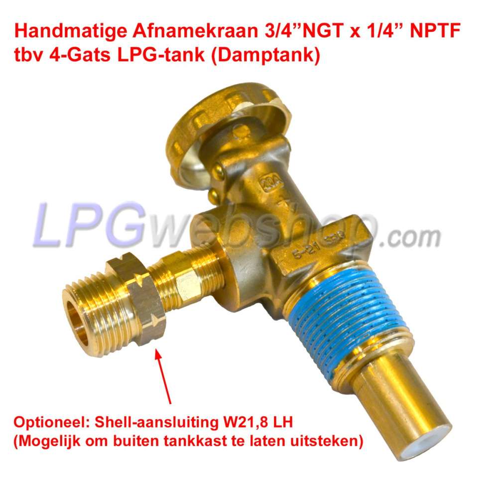 Robinet de réservoir manuel Rotarex (3/4" NGT x 1/4" NPT) pour réservoir GPL 4 trous (réservoir de vapeur) Robinet de réservoir manuel Rotarex (3/4" NGT x 1/4" NPT) pour réservoir GPL 4 trous (réservoir de vapeur)