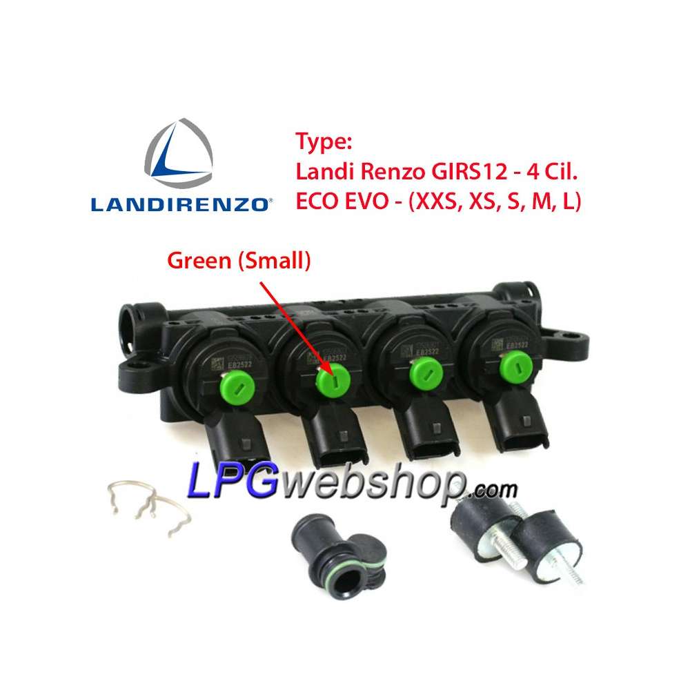 Landi Renzo Rail 4 Injektoren GIRS12 ECO EVO - (XXS, XS, S, M, L) Landi Renzo Rail 4 Injektoren GIRS12 ECO EVO - (XXS, XS, S, M, L)