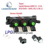 Rail 3 Injecteurs Landi Renzo GIRS12 ECO EVO - Vert (petit)