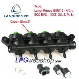 Landi Renzo Rail 4 Injektoren GIRS12 ECO EVO - (XXS, XS, S, M, L)