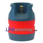 Bombola gas GPL 12,7 L leggera in composito con OPD ricaricabile fino all'80%