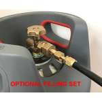 Bobona de gas GLP ligera de 18,2 L con válvula de llenado OPD, recargable hasta un 80 %.