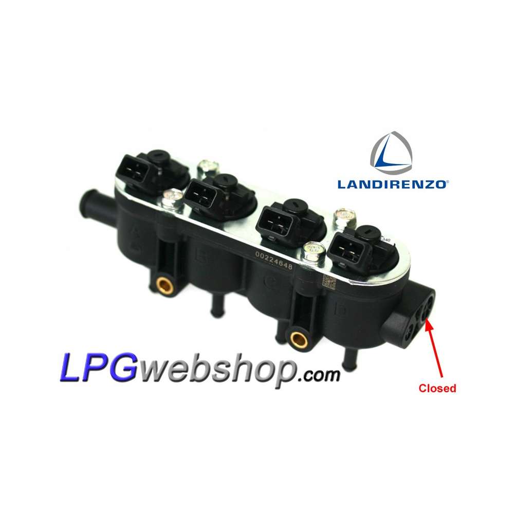 Riel de inyectores Landi Renzo RGI MED - 4x inyector Gas (GLP/GNC) - Sin conexión para sensor de presión Riel de inyectores Landi Renzo RGI MED - 4x inyector Gas (GLP/GNC) - Sin conexión para sensor de presión