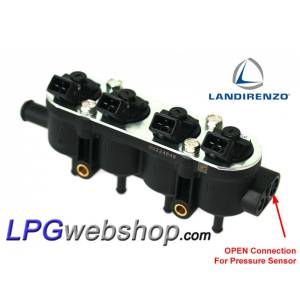 Rail 4 Iniettori Landi Renzo RGI MED GI 25 con Presa Sensore - Aperta