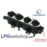Rail 4 Injecteurs GPL Landi Renzo RGI MED - Avec connexion pour capteur de pression - Ouvert