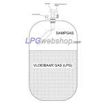 Bouteille de gaz GPL composite légère de 24,5 L avec OPD rechargeable jusqu'à 80 %