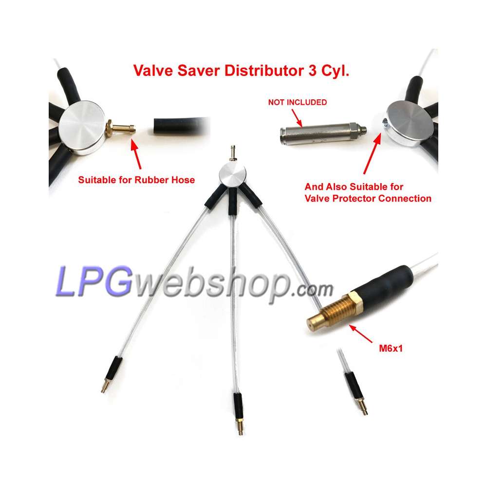Distribuidor Valve Saver de 3 cilindros para kit Valve Saver Distribuidor Valve Saver de 3 cilindros para kit Valve Saver