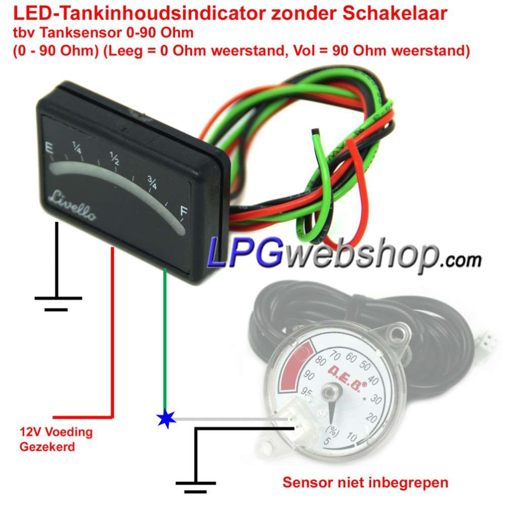 LPG LED indicator 9 LEDs Livello Content indicator without Switch LPG LED indicator 9 LEDs Livello Content indicator without Switch