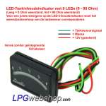 Indicador LED de GLP de 9 LED Indicador de nivel de llenado sin interruptor, incluye sensor de tanque de 4 orificios