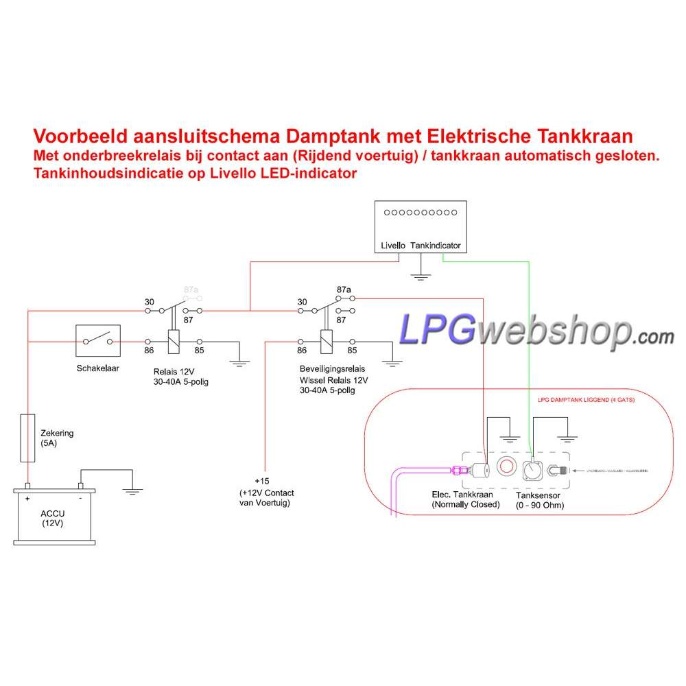 LPG LED-indicator 9 LEDs Livello Inhoudsindicator LPG LED-indicator 9 LEDs Livello Inhoudsindicator