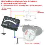 LPG LED-indicator 9 LEDs Livello Inhoudsindicator met schakelaar