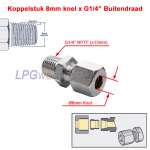Kupplungsstück 8 mm Kompression x G1/4 Zoll Außengewinde
