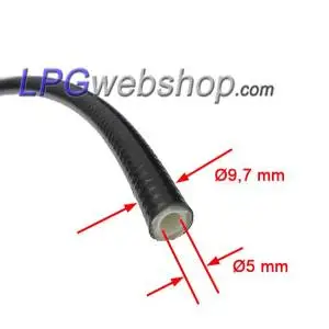 Thermoplastic LPG Hose Length 6m x Ø6mm incl. terminal couplings