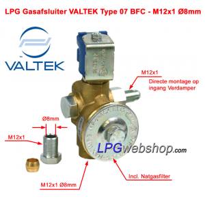 Valvola Gas GPL Valtek Tipo 07 M12 x 8mm Connettore AMP