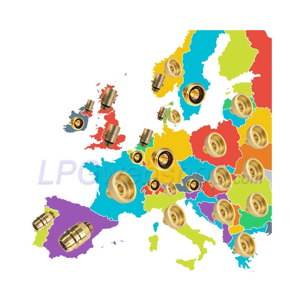 LPG-vuladapter Type ACME - België-nippel met W21,8 buitendraad LPG-vuladapter Type ACME - België-nippel met W21,8 buitendraad