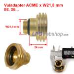 Adaptador de llenado de bombonas de gas GLP bayoneta - W21,8 interior
