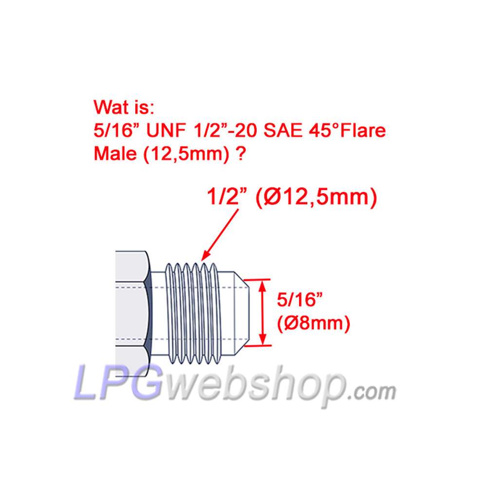 Raccordo a T 3x 5/16"UNF Flare per tubo GPL Raccordo a T 3x 5/16"UNF Flare per tubo GPL