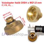 LPG Filling Point W21,8 - 1/2"UNF (19 mm) 90° + Plastic Cap