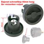 Couvercle rond à baïonnette pour point de remplissage GPL - Plastique, hauteur 45 mm