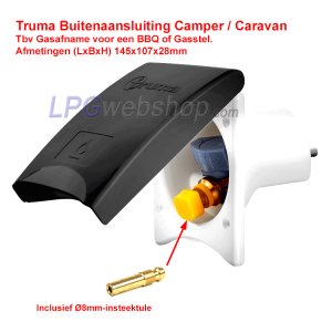 Truma Buitenaansluiting Camper / Caravan tbv gasafname BBQ of Gasstel
