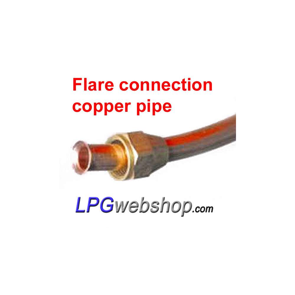 Rouleau de tuyau en cuivre GPL 8 mm avec gaine plastique Rouleau de tuyau en cuivre GPL 8 mm avec gaine plastique