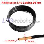Roll of LPG Copper Pipe 8mm with plastic sheathing