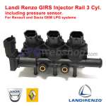 Landi GIRS 3 Cyl. Injector Rail Green (Small) incl. Press. sensor for Renault Dacia OEM