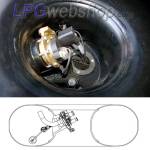 Tanque toroidal de GLP 32L (Ø565x180) STEP 1 Furo 30° Interno Multiválvula incluída