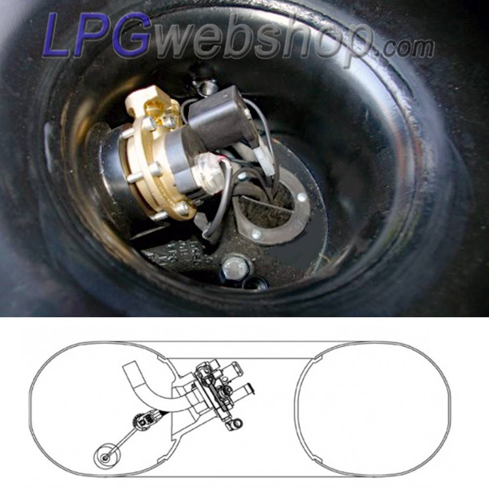 Réservoir GPL Torique 68L (Ø720x225) Interieur STEP 1 trou 30° Polyvanne incluse Réservoir GPL Torique 68L (Ø720x225) Interieur STEP 1 trou 30° Polyvanne incluse