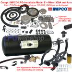 Compl. IMPCO LPG-Set 300A op Arm + LPG Cil. Tank 120-200L Ø450mm
