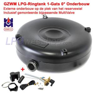 LPG-Ringtank 103L (Ø720x300) GZWM 1-gats 0° Onderbouw incl. Multivalve