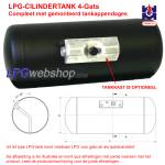 LPG-Tank Cilinder 180L (450x1250) GZWM 4-Gats incl appendages