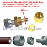 Peça de acoplamento Flare-Nut 5/16" UNF Para Tubo GLP flexível (FARO 6mm / KF-0001 / Transfer Oil 1841)
