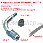 Koppelstuk LPG-FIT Screw Fitting M12-90-XD-3 FSF-G voor Kunststof Leiding LPG-XD-3 (6mm)