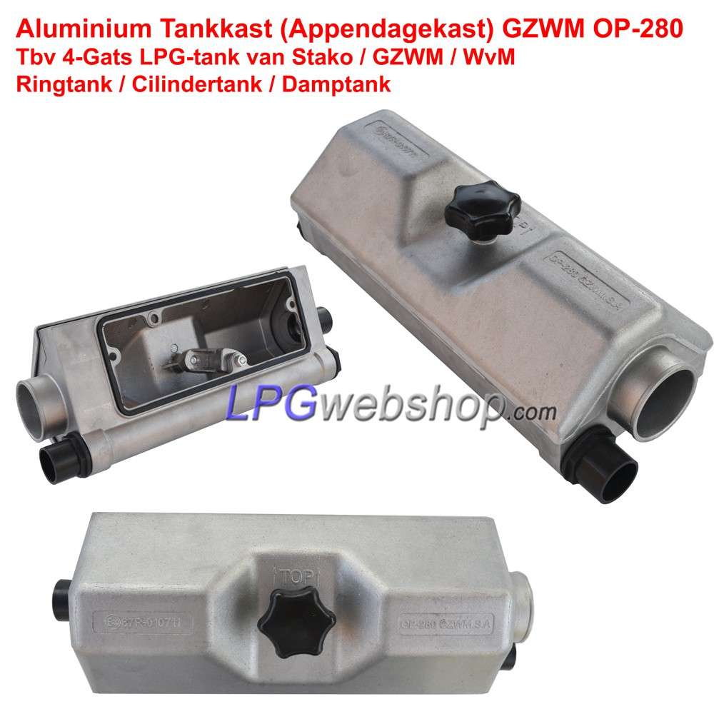 LPG-Tankkast voor 4-gats LPG-tanks - GZWM Aluminium OP-280 E20 67R-010711 LPG-Tankkast voor 4-gats LPG-tanks - GZWM Aluminium OP-280 E20 67R-010711