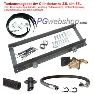 LPG Tank Installation Kit - Tank mounting material - for Cylinder tanks until 85L