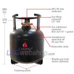 15L Campko Stalen LPG-Gasfles met MultiValve Hervulbaar tot 80%