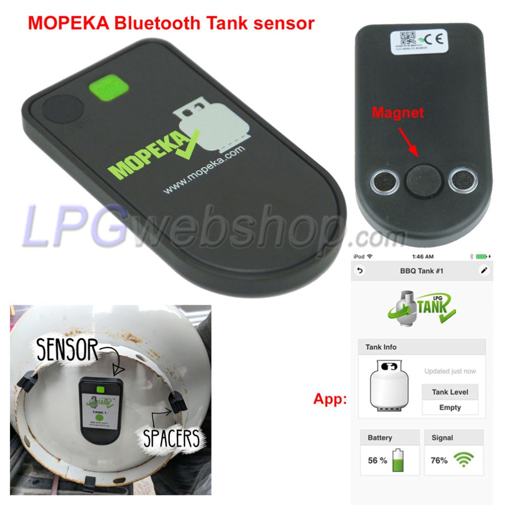 Sensor de tanque MOPEKA Bluetooth para tanques de GLP de aço e garrafas de gás Sensor de tanque MOPEKA Bluetooth para tanques de GLP de aço e garrafas de gás