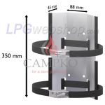 CAMPKO Supporto per bombole Ø300mm incl. 2x cinghie di tensione in acciaio inox