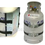 CAMPKO Suporte para botija de gás Ø300 + 2 tiras de aço inoxidável